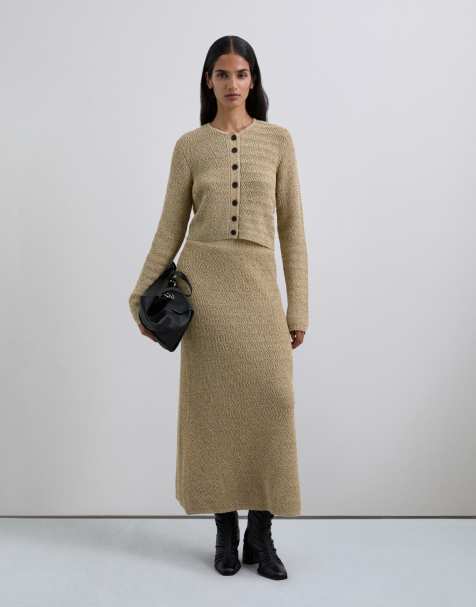 Scalpers - Cardigan color talpa in maglia a contrasto - view 1