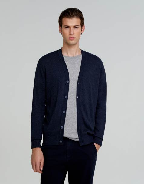 Scalpers cardigan in navy - view 1