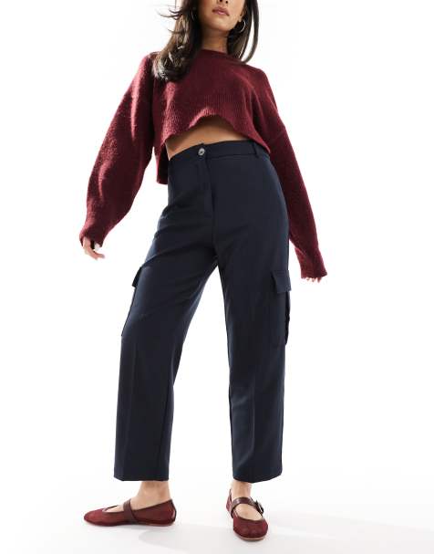 Scalpers Cargo Knitty Pant In Navy  