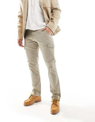 cargo pants in dark taupe - brown