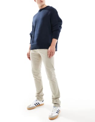 Scalpers Casual Chino Pants In Beige - Yellow