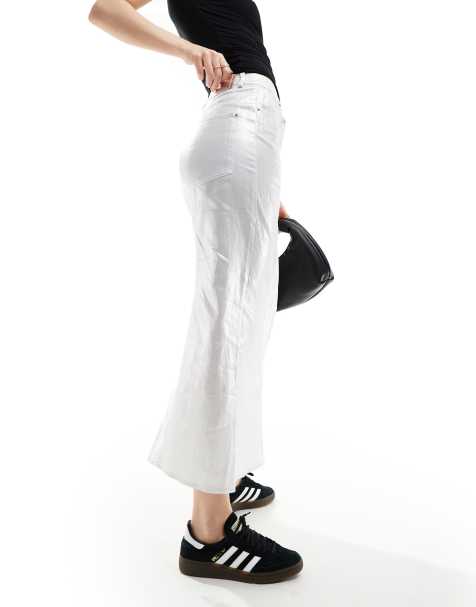 Scalpers casual silver skirt in off white - view 1