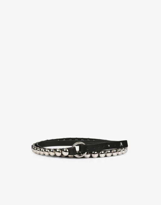 Scalpers - Ceinture en cuir cloutée - Noir