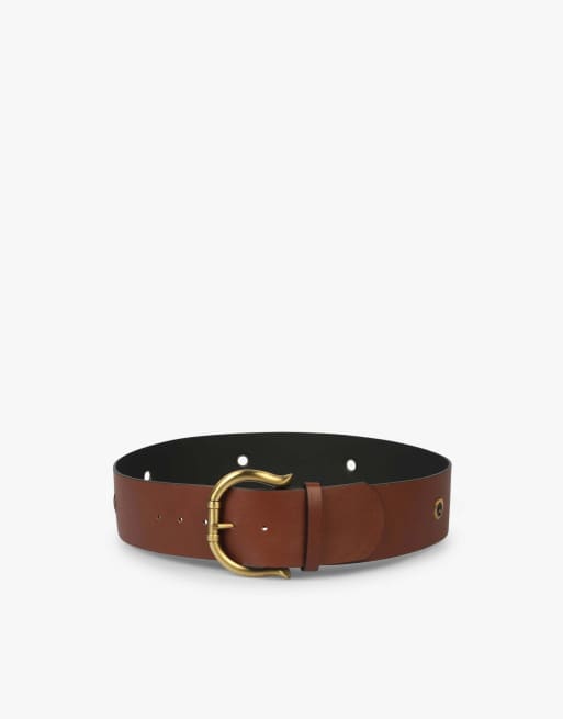 Boucle De Ceinture En Cuir Marron Ed Hardy Sure - Modèle 33116 - Occasion