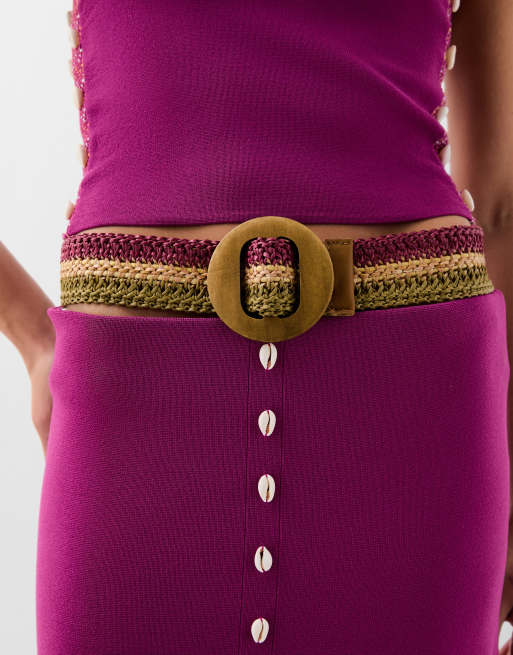 Scalpers - Ceinture en raphia - Multicolore