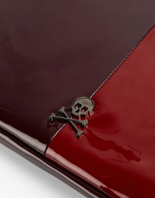 Scalpers Charol Portfolio Bag In Red