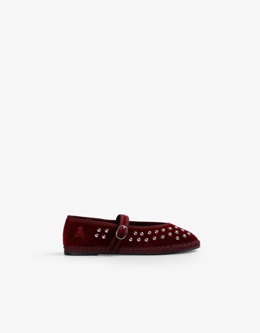 Scalpers - Chaussons à clous avec bride - Bordeaux