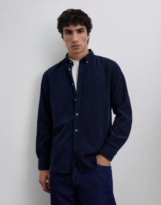 Scalpers - Chemise en velours côtelé - Bleu marine foncé