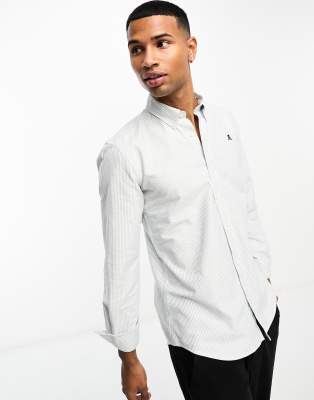 Scalpers - Chemise Oxford rayée - Vert
