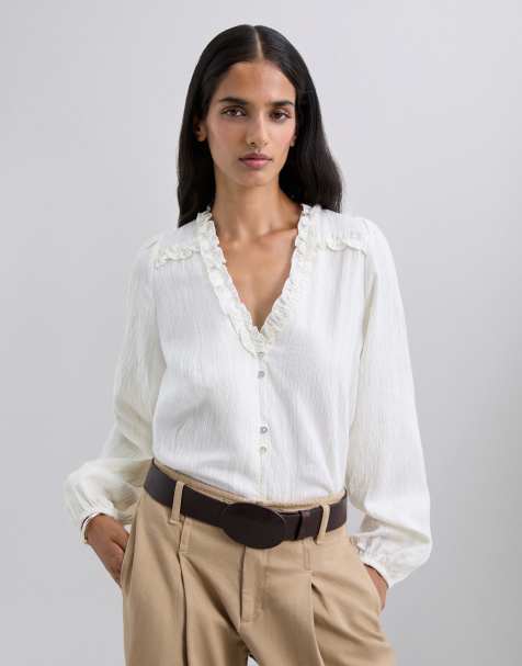 Scalpers - Chemise rayée en lurex - Blanc cassé - view 1