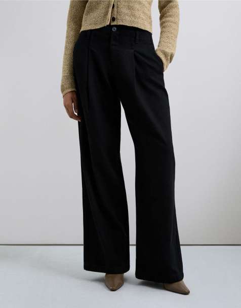 Scalpers - Chino larghi neri con pieghe - view 1