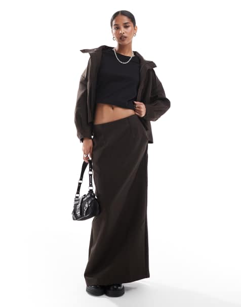 Scalpers choussy skirt in brown check - view 1