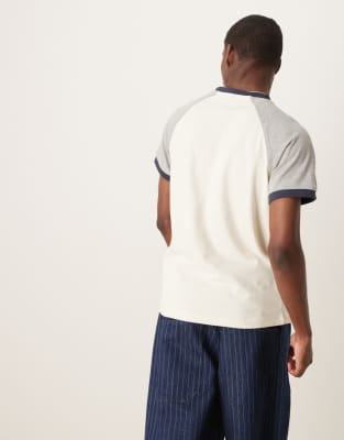 Scalpers Color Block Tee In Neutral