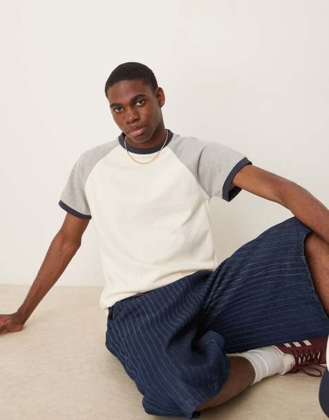 Scalpers Colorblock tee in cream