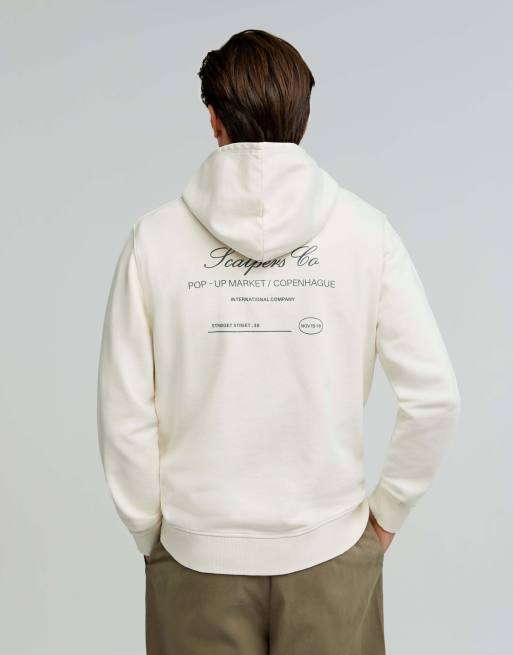 Scalpers Copenhague Hoodie Sweater in Off White 