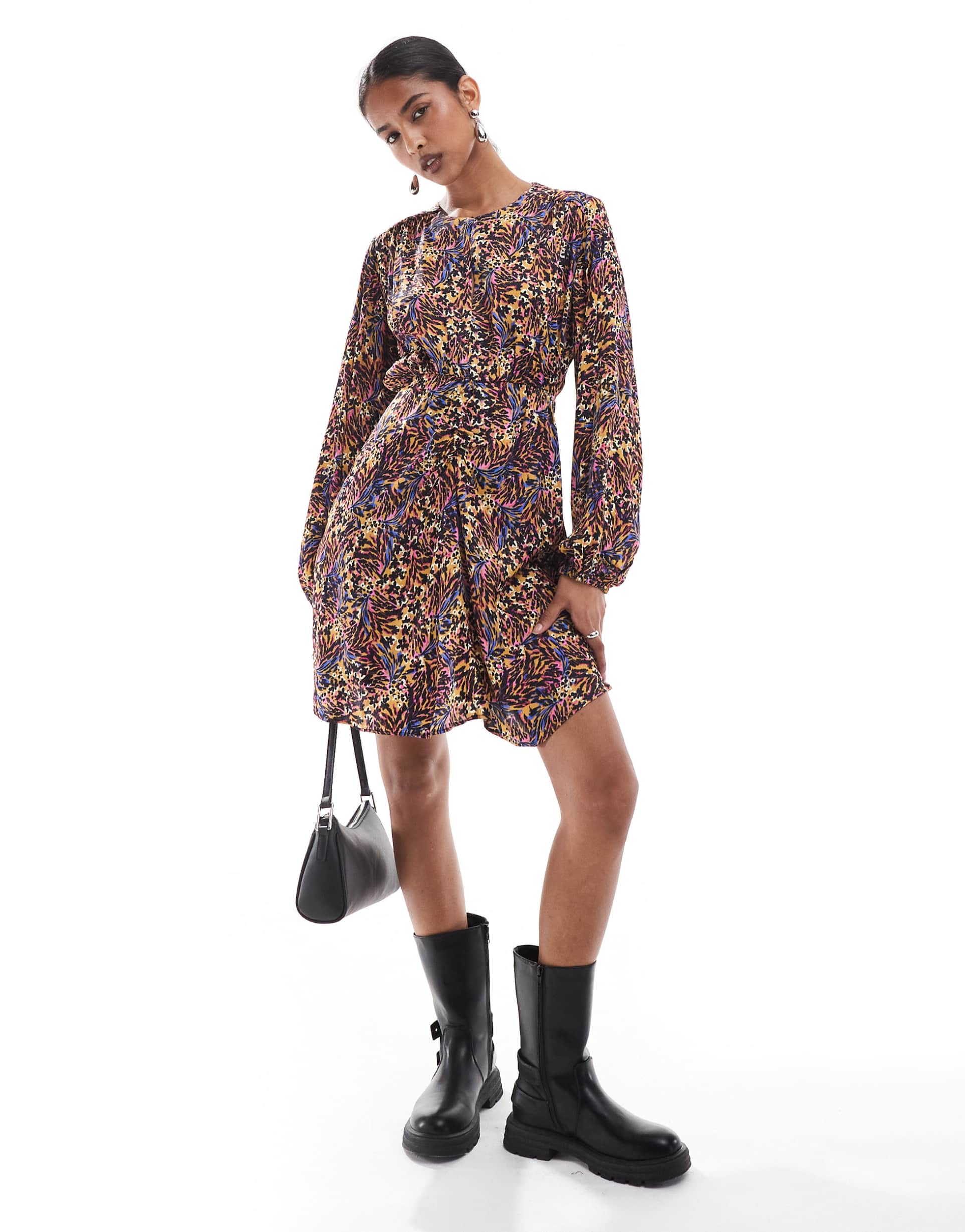 scalpers corde print dress in multicolor