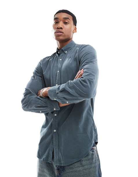 Scalpers Corduroy Shirt In Dark Green - view 1