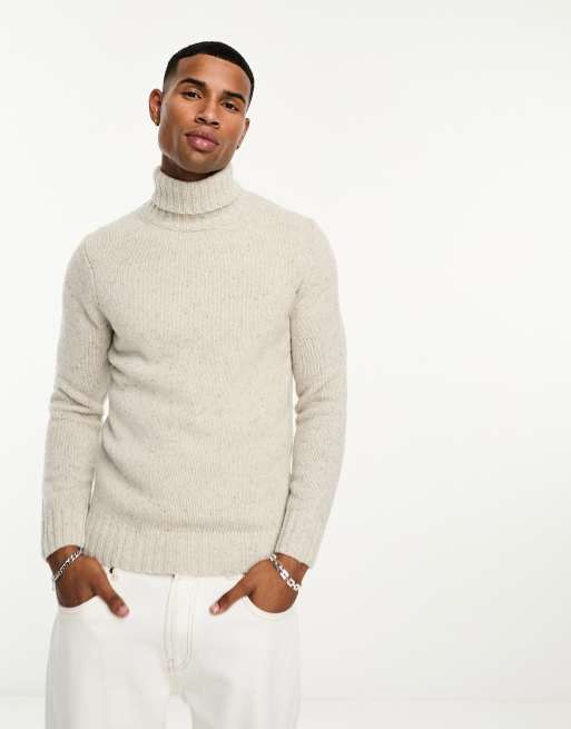 Scalpers - Croft - Maglione accollato tricot crema