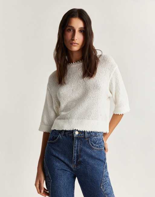 Scalpers - Crop coltrui in wit