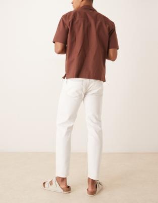 Scalpers Cropped Jeans In Brown