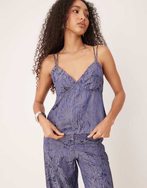 Scalpers - Cross - Top van jacquard in blauw