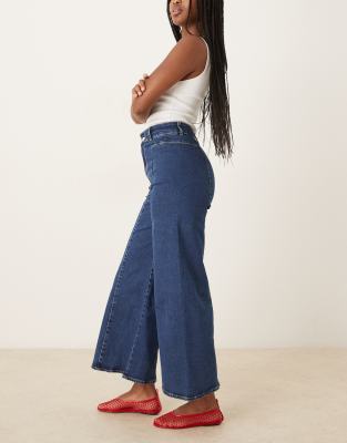 Scalpers Culotte Side Denim Pants In Blue
