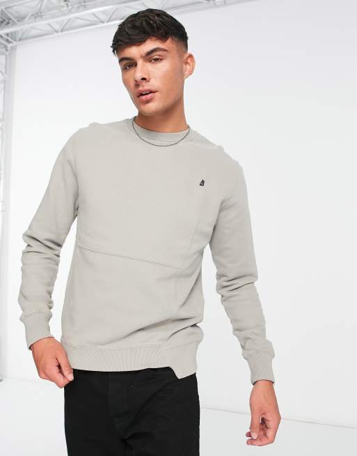 Scalpers – Cut – Sweatshirt in Grau mit Rundhalsausschnitt