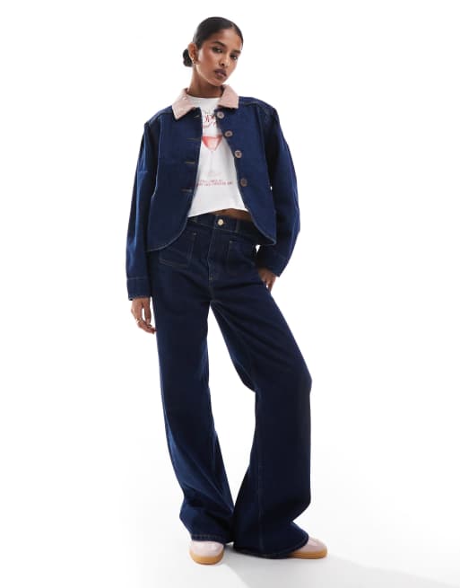 Scalpers - Denim jack met corduroy in indigo
