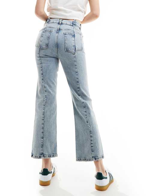 Scalpers – Denim-Jeans in hellem Indigoblau mit Ziernaht auf der Rückseite, 4 von 5