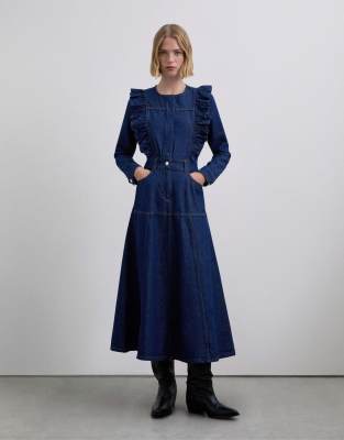 Scalpers - Denim - Jeanskleid in Indigoblau