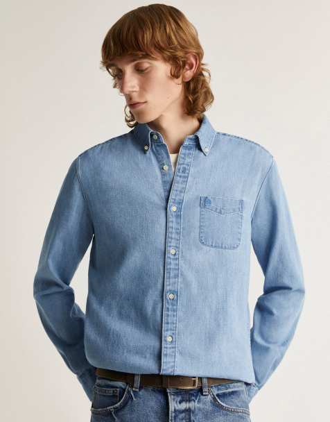 Scalpers denim shirt in blue - view 1