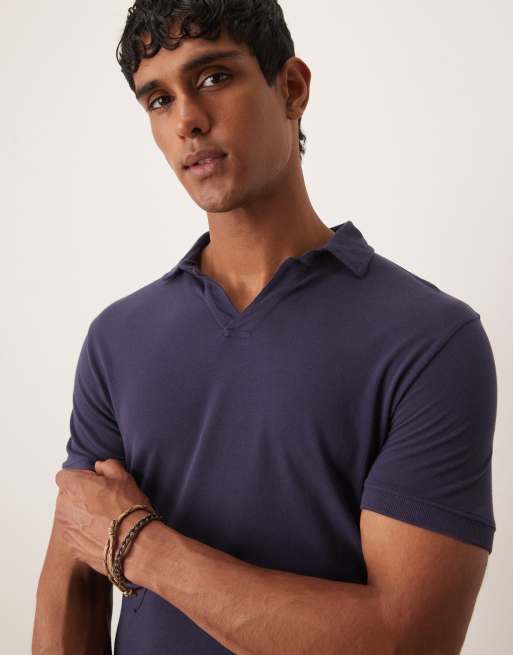 Scalpers - Dun poloshirt in blauw