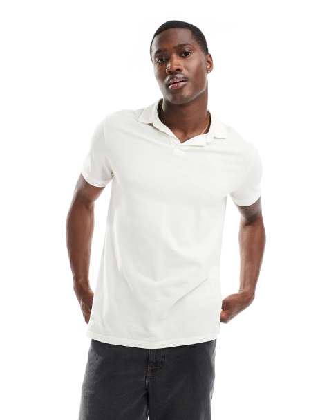 Scalpers – Dünnes Poloshirt in gebrochenem Weiß - view 1