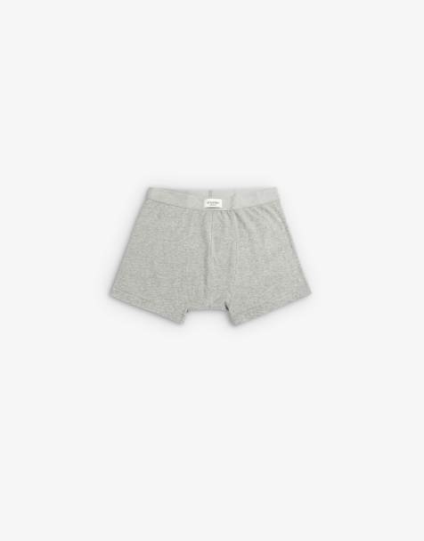 Scalpers - Effen boxershort in gemêleerd grijs - view 1