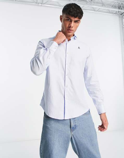 Scalpers Elisee striped shirt in sky blue - view 1