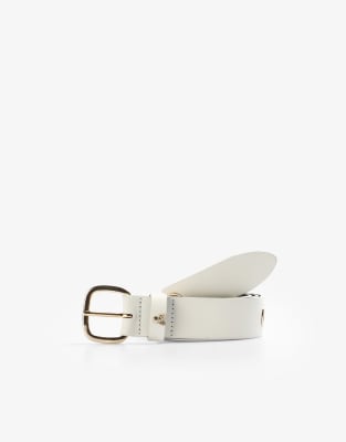 Eyelet belt in ecru-Neutral