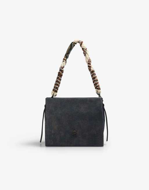 Scalpers – Fab – Mini-Tasche aus Cord in Marineblau