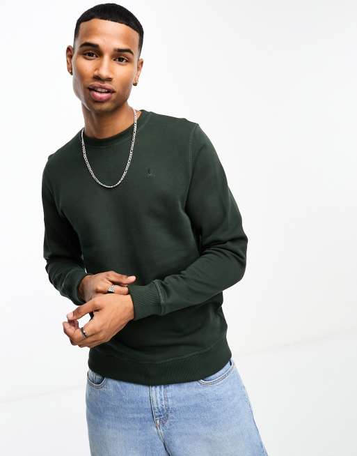 Scalpers – Fade – Sweatshirt in Dunkelgrün