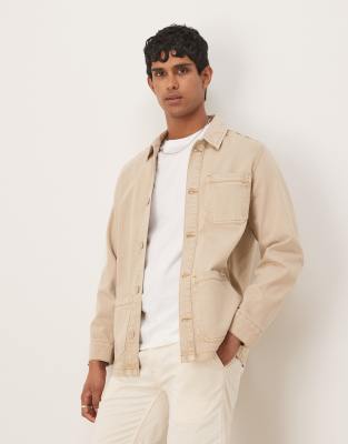 Scalpers Felix Denim Jacket In Neutral