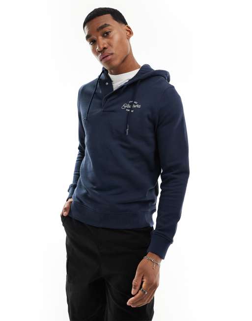 Scalpers - Felpa blu navy con cappuccio