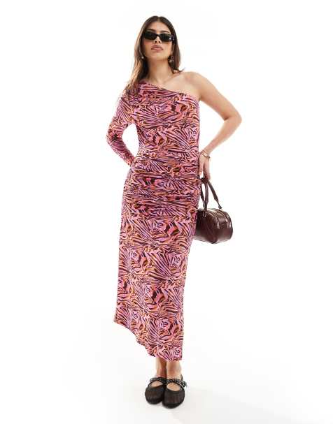 Scalpers fila asymmetric dress in red - view 1