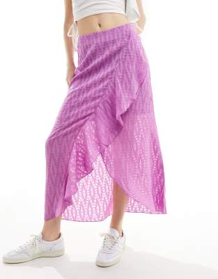 Scalpers fill ruffle skirt in lilac-Purple