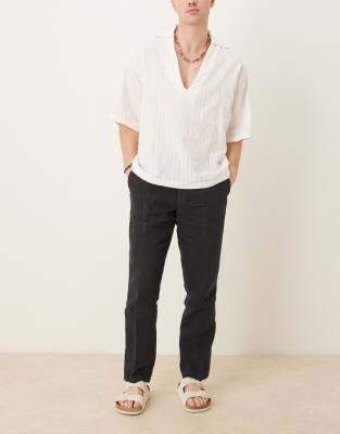 Firenze linen pants in navy