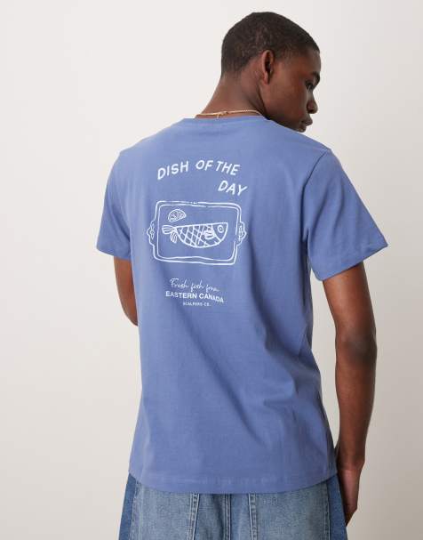 Scalpers Fish tee in blue
