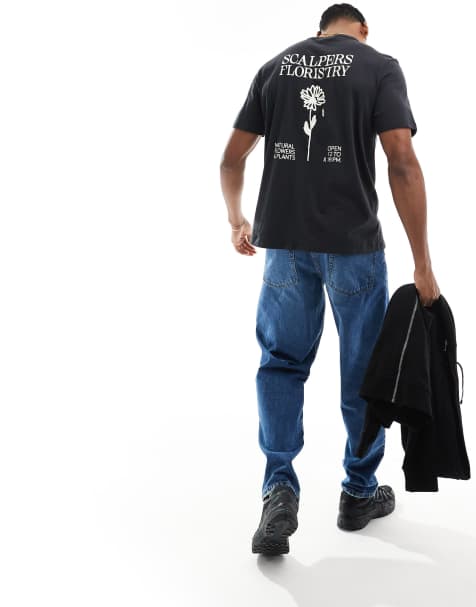 Scalpers floristry t-shirt in anthracite - view 1