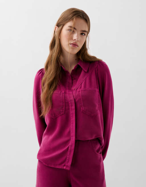 Scalpers fluid color shirt in bougainvillea