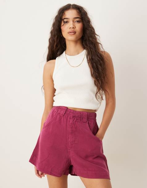 Scalpers Fluid color short in bouganville