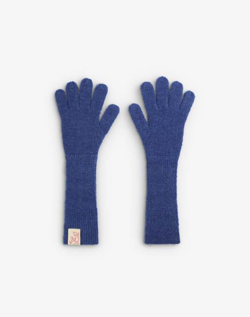 Scalpers Fluor Knit Gloves in Blue
