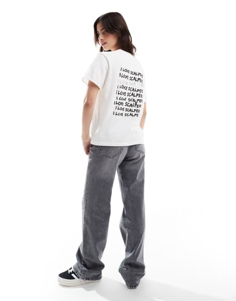 Scalpers foil name tee in white - view 1
