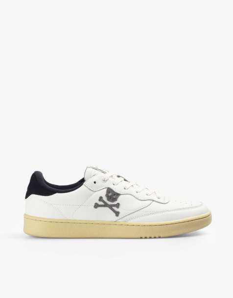 Scalpers – Ford – Sneaker in Weiß/Burgunderrot - view 1